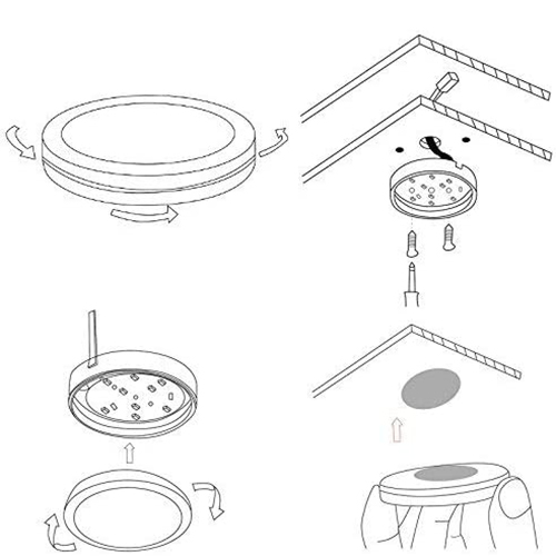 DC12V 2W/PCS 3PCS Daylight/Warm White LED Under Cabinet Puck Lighting Kit DC12V 2W/PCS 3PCS Daylight/Warm White LED Under Cabinet Puck Lighting Kit